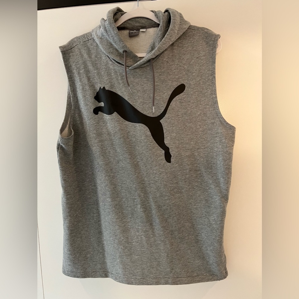 Large Puma Sleeveless Hoodie